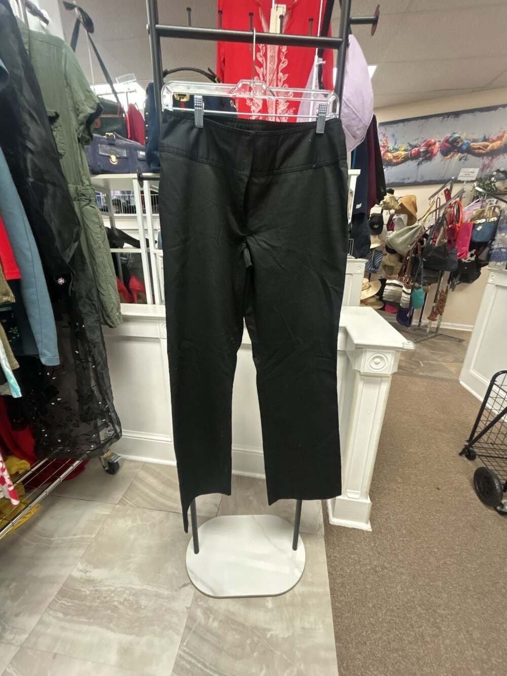 M Black Straight Leg Pants, Size 8